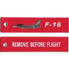 Portachiavi personalizzato Rimuovi prima del volo Etichette chiave ricamate estremamente durevoli