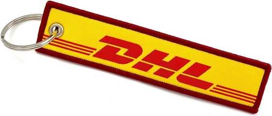 Portachiavi in ​​tessuto ricamato con logo personalizzato DHL Flight Crew