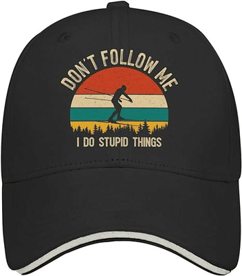 6 occhiali con logo ricamato Cappello di cotone nero Perfetto per il marchio aziendale