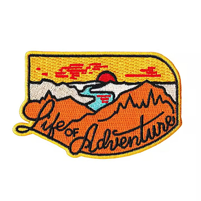 Ferro su Merrow Border di alta qualità ricamo completo Piccole dimensioni Patch di ricamo personalizzati