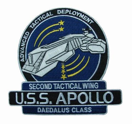Toppa 10C di USS Apollo Polyester Background Uniform Embroidered