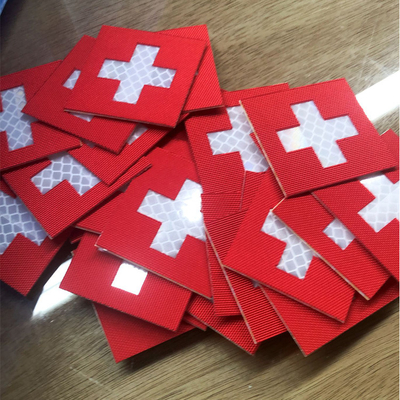 PMS adesivo della toppa di IR della bandiera della Svizzera del tessuto infrarosso di Cordra