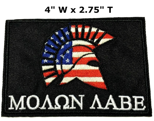 Bandiera Spartan Helmet Embroidered Patch di U.S.A. ferro-sull'applique militare
