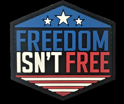 Toppa impressa amichevole 2D 3D Logo Freedom Isn ' T del PVC di Eco libero