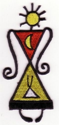 Ferro fatto a mano di Art Embroidery Patch Custom Size della donna tribale astratta su stile