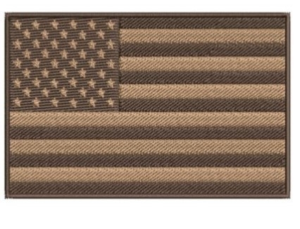 La bandiera americana del tessuto della saia ha ricamato il ferro della toppa sul deserto Tan Subdued Shoulder U.S.A. degli Stati Uniti