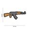 2D / il PVC di gomma su ordinazione 3D rattoppa il ferro del Kalashnikov di AK 47 sull'etichetta dell'abbigliamento