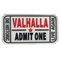 Il PVC molle di gomma su ordinazione di Logo Patch Valhalla Entrance Ticket di colore di Pantone rattoppa