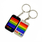 Gay molle Pride Keychains Custom Rainbow Logo del PVC del silicone