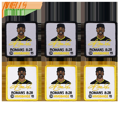 Patch di ricamo per logo personalizzato con confine per i tuoi prodotti personalizzati
