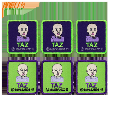 Patch di ricamo per logo personalizzato con confine per i tuoi prodotti personalizzati