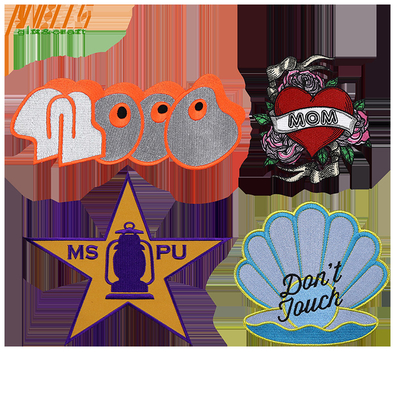 Patch di ricamo su ferro personalizzato per decorazioni e marchi di abbigliamento