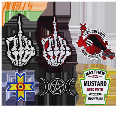 Logo del marchio Ferro su ricami personalizzati Patch di ricamo Abbigliamento ricamo Applique