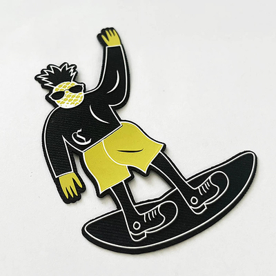Patch in PVC impermeabile eco-compatibile Patch personalizzato di abbigliamento Logo morale 4mm