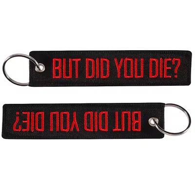 Al dettaglio Olecranon Hook Barato Fabrica di volo personalizzata ricamo Jet tag Portachiavi tessuti con il tuo logo