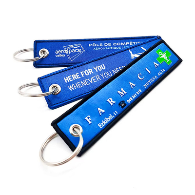 Tessuto Custom Blank Motorcycle Ricamo Portachiavi Ricamati Anime Key Jet Tag per Auto e Moto