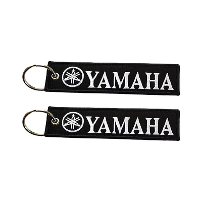 Logo personalizzato Jet Tags Tessuto Ricamo Stampato Portachiavi Leggera Ricamo