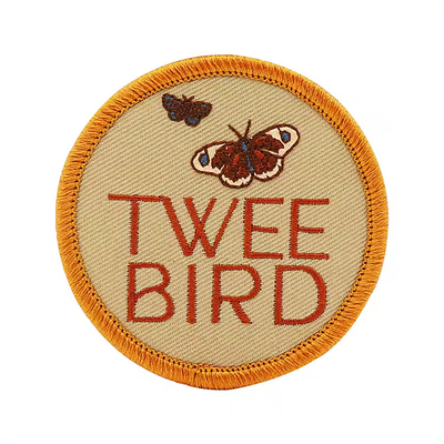 Patch di logo ricamati personalizzati con design di confine intrecciato