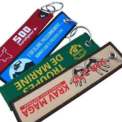Logo auto personalizzato Portachiavi tessuti personalizzati con OEM/ODM accettabile