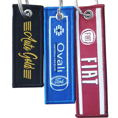 Coiuti personalizzati di carapace ricamo tessuto Jet Tag Key Holder Eagle Beak Black Wrist Strap Lanyard Keychain