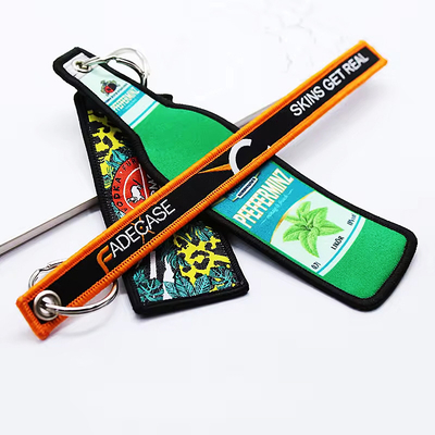 Tag chiave aereo tecito personalizzato Tag chiave aereo Tag aereo con attacco anello grande