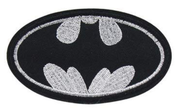 Ferro del ricamo sulla toppa 4&quot; di applique BATMAN LOGO Heat Cut Border