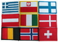 PMS ricamato su ordinazione di stampa offset della toppa delle bandiere nazionali sostenibile