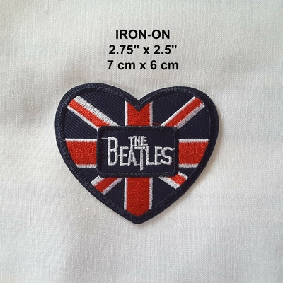 Il ricamo del cuore del distintivo di Beatles Ferro-sull'applique della bandiera del Regno Unito della toppa dell'emblema di musica