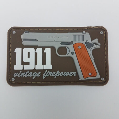 gancio 1911 del PVC della pistola del puledro di 3D WWII e distintivo militare tattico di U.S.A. della toppa del ciclo