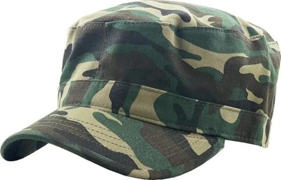 Cappello d'armata personalizzato Cappello di stile militare di base Cappello di cotone 100% traspirante Plain Flat Top Twill
