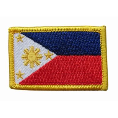 Colori della toppa 9 del ricamo del confine di Merrow della bandiera di Filippine