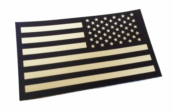 Toppa riflettente del fondo della toppa della bandiera di IR di inverso del tessuto della saia di morale piano di U.S.A.