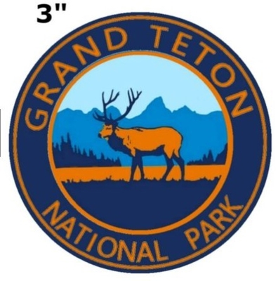 Il grande parco nazionale di Teton ha ricamato il ferro della toppa su/cuce su protezione