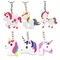 Collegamento su ordinazione di collegamento di dimensione quattro Unicorn Soft Toy Keychain di colore di gomma di PMS del PVC