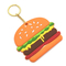 Regalo sveglio molle Mini Food Keychain di promozione 3D della catena chiave del PVC dell'hamburger 2D