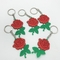 Portachiavi a anello di gomma a catena chiave su ordinazione del regalo 3D di promozione del PVC di Rose Flower Shape