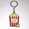 Popcorn fatto su misura del fumetto di gomma morbido del PVC Keychains personale