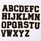 Ferro del confine di scintillio dell'oro di A-Z Embroidered Alphabet Letters sulle toppe della ciniglia