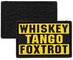 La toppa 3D militare tattico del PVC di fox-trot WTF 3D di tango del whiskey rattoppa il colore di Pantone