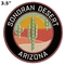Il ferro ricamato lavabile delle toppe dell'Arizona del deserto di Sonoran/cuce sull'applique decorativo