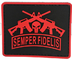 L'abitudine ha modellato il USMC molle Semper Fidelis Marine Corps Red For Garment della toppa del PVC